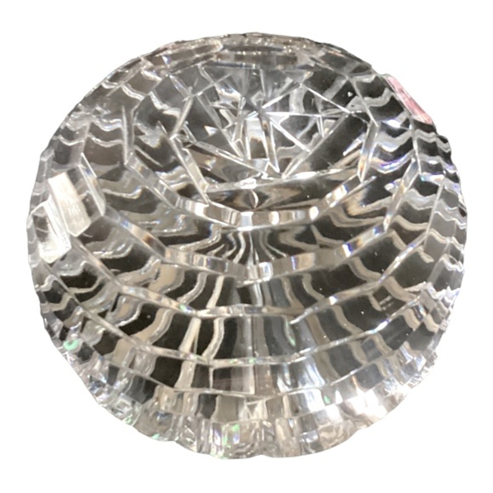 Domed Sculptured And Faceted Clear Lead Crystal Paperweight EUC - Picture 3 of 14
